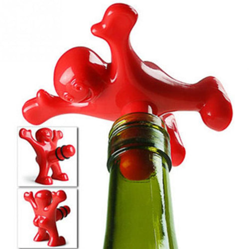 1pc Newest Funny Happy Man Guy Wine Stopper Novelty Bar Tools Wine Cork Bottle Plug Perky Interesting Gifts