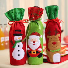 Christmas Decorations Santa Claus Wine Bottle Bags Snowman Gifts Champagne Sequins Holders Xmas Home Dinner Party Table Decors