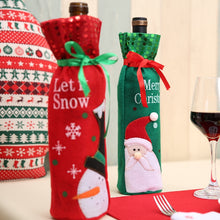 Christmas Decorations for Home Santa Claus Champagne Wine Bottle Cover Sequins Holders Table Decor 2018 Navidad New Year Gifts