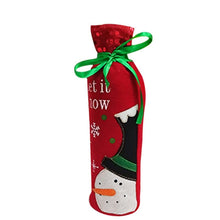 Christmas Wine Bottle Decor Santa Claus Snowman Deer Bottle Cover Clothes Kitchen Decoration for New Year Xmas Dinner Party