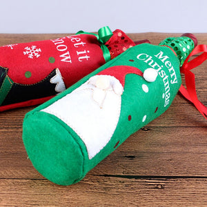Christmas Wine Bottle Decor Santa Claus Snowman Deer Bottle Cover Clothes Kitchen Decoration for New Year Xmas Dinner Party