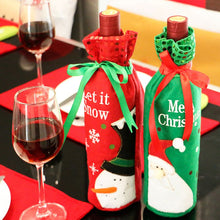 Christmas Wine Bottle Decor Santa Claus Snowman Deer Bottle Cover Clothes Kitchen Decoration for New Year Xmas Dinner Party
