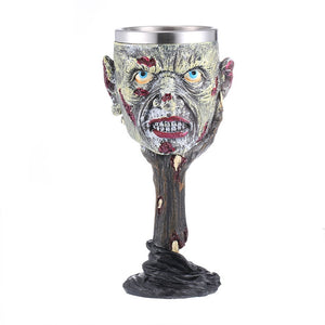 Coolest Gothic Resin Stainless Steel Dragon Skull Goblet Retro Claw Wine Glass Cocktail Glasses Whiskey Cup Party Bar Drinkware