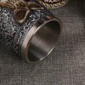 Coolest Gothic Resin Stainless Steel Dragon Skull Goblet Retro Claw Wine Glass Cocktail Glasses Whiskey Cup Party Bar Drinkware