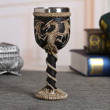 Coolest Gothic Resin Stainless Steel Dragon Skull Goblet Retro Claw Wine Glass Cocktail Glasses Whiskey Cup Party Bar Drinkware