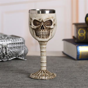 Coolest Gothic Resin Stainless Steel Dragon Skull Goblet Retro Claw Wine Glass Cocktail Glasses Whiskey Cup Party Bar Drinkware