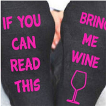Custom wine socks If You can read this Bring Me a Glass of Wine Socks autumn spring fall 2018 new Dobby Halloween Sock Drop ship