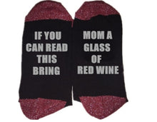 Custom wine socks If You can read this Bring Me a Glass of Wine Socks autumn spring fall 2018 new Dobby Halloween Sock Drop ship
