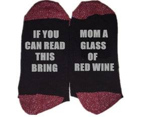 Custom wine socks If You can read this Bring Me a Glass of Wine Socks autumn spring fall 2018 new Dobby Halloween Sock Drop ship