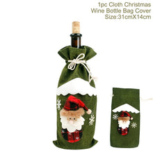 FENGRISE Christmas Decorations For Home Christmas Navidad 2018 Santa Claus Reindeer Wine Bottle Cover Holders Xmas Ornaments