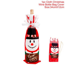 FENGRISE Christmas Decorations For Home Christmas Navidad 2018 Santa Claus Reindeer Wine Bottle Cover Holders Xmas Ornaments