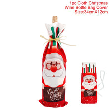 FENGRISE Christmas Decorations For Home Christmas Navidad 2018 Santa Claus Reindeer Wine Bottle Cover Holders Xmas Ornaments