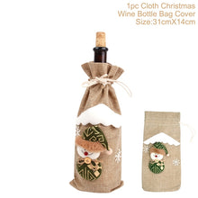 FENGRISE Christmas Decorations For Home Christmas Navidad 2018 Santa Claus Reindeer Wine Bottle Cover Holders Xmas Ornaments
