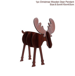 FENGRISE Christmas Decorations For Home Christmas Navidad 2018 Santa Claus Reindeer Wine Bottle Cover Holders Xmas Ornaments