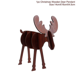 FENGRISE Christmas Decorations For Home Christmas Navidad 2018 Santa Claus Reindeer Wine Bottle Cover Holders Xmas Ornaments