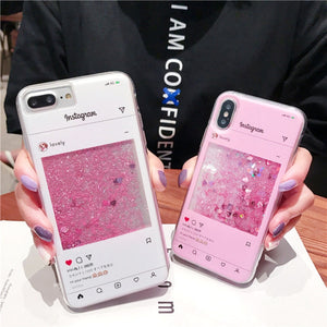 For iphone X case red Wine Cup Liquid Transparent Case For Apple iPhone 7 6 6S 8 plus XR XS MAX Phone Cases Back Covers