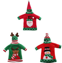 Ourwarm 3pcs Wine Bottle Cover Cloth New Year's Products Christmas Decoration Party Supplies 2018 Gifts New Year Decor for Home