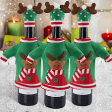 Ourwarm 3pcs Wine Bottle Cover Cloth New Year's Products Christmas Decoration Party Supplies 2018 Gifts New Year Decor for Home