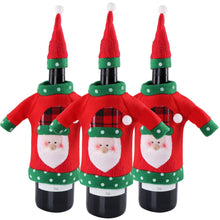 Ourwarm 3pcs Wine Bottle Cover Cloth New Year's Products Christmas Decoration Party Supplies 2018 Gifts New Year Decor for Home