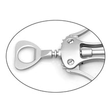 Professional Stainless Steel Wine Bottle Opener Handle Pressure Corkscrew Red Wine Opener Kitchen Accessory Bar Tool 301-0653