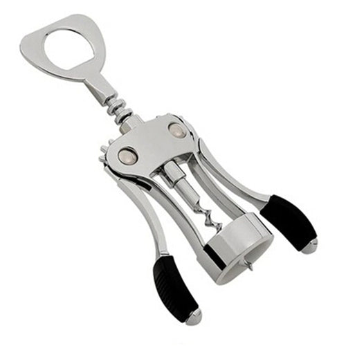 Professional Stainless Steel Wine Bottle Opener Handle Pressure Corkscrew Red Wine Opener Kitchen Accessory Bar Tool 301-0653