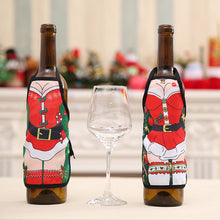 Small Apron bottle Wine Cover Christmas Sexy Lady/Xmas Dog/Santa Pinafore red wine bottle wrapper Holiday Bottle clothes Dress