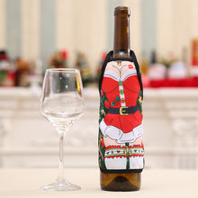 Small Apron bottle Wine Cover Christmas Sexy Lady/Xmas Dog/Santa Pinafore red wine bottle wrapper Holiday Bottle clothes Dress