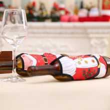 Small Apron bottle Wine Cover Christmas Sexy Lady/Xmas Dog/Santa Pinafore red wine bottle wrapper Holiday Bottle clothes Dress