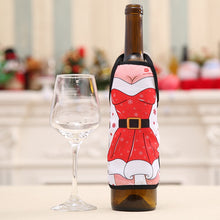 Small Apron bottle Wine Cover Christmas Sexy Lady/Xmas Dog/Santa Pinafore red wine bottle wrapper Holiday Bottle clothes Dress