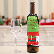 Small Apron bottle Wine Cover Christmas Sexy Lady/Xmas Dog/Santa Pinafore red wine bottle wrapper Holiday Bottle clothes Dress