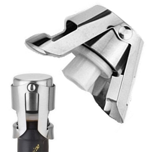 Stainless Steel Champagne Wine Bottle Stopper Portable Sealer Bar Stopper Wine Stopper Sparkling Wine Champagne Cap 301-0617