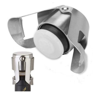 Stainless Steel Champagne Wine Bottle Stopper Portable Sealer Bar Stopper Wine Stopper Sparkling Wine Champagne Cap 301-0617