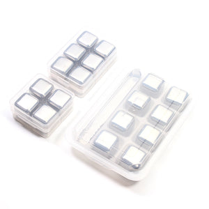 Stainless Steel Ice Cubes, Reusable Chilling Stones for Whiskey Wine, Keep Your Drink Cold Longer