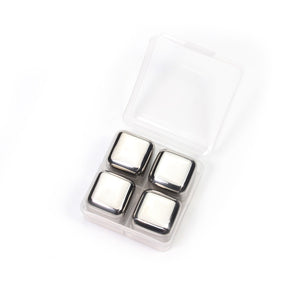 Stainless Steel Ice Cubes, Reusable Chilling Stones for Whiskey Wine, Keep Your Drink Cold Longer