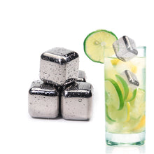 Stainless Steel Ice Cubes, Reusable Chilling Stones for Whiskey Wine, Keep Your Drink Cold Longer