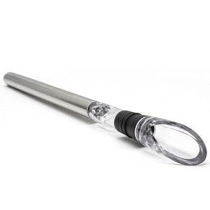 Stainless Steel Ice Wine Chiller Stick With Wine Pourer Wine Cooling Stick Cooler Beer Beverage Frozen Stick Ice Cooler Bar Tool
