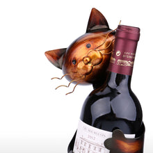 TOOARTS Cat Wine Rack Wine Holder Shelf Metal Sculpture Practical Sculpture Wine stand Home Decoration Interior Crafts