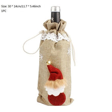 Wine Bottle Cover Bags Merry Christmas Decorations for Home Santa Claus Snowman Xmas Noel Dinner Decor Natal New Year Decoration