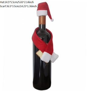 Wine Bottle Cover Bags Merry Christmas Decorations for Home Santa Claus Snowman Xmas Noel Dinner Decor Natal New Year Decoration