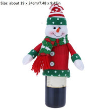 Wine Bottle Cover Bags Merry Christmas Decorations for Home Santa Claus Snowman Xmas Noel Dinner Decor Natal New Year Decoration