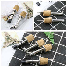 Wooden Cork Red Wine Pourer Oil Champagne Beer Bottle Stopper Plug Wine-tasting Tools Pourers Wedding Birthday Party Supplies