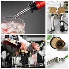 Wooden Cork Red Wine Pourer Oil Champagne Beer Bottle Stopper Plug Wine-tasting Tools Pourers Wedding Birthday Party Supplies